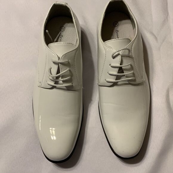 Bruno Marc size 11 white tuxedo shoes. NWOT never worn main image 8